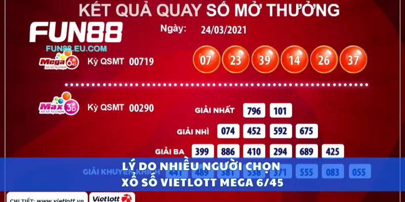 Lý do nhiều người chọn xổ số Vietlott Mega 6/45